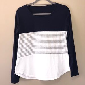 Navy striped Top